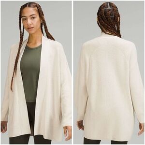 Lululemon Merino Wool Blend Ribbed Long Wrap Sweater Cardigan